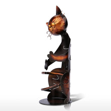 Load image into Gallery viewer, Chrome Cat Wine Holder
