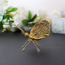 Load image into Gallery viewer, Golden Metal Butterfly Ornament
