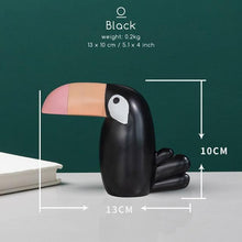 Load image into Gallery viewer, Cute Toucan Figurines Figurines &amp; Miniatures ARTLOVIN Official Store O (Black) 
