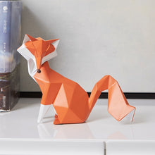 Load image into Gallery viewer, Geometric Orange Fox Figurine
