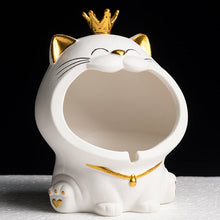 Load image into Gallery viewer, Ceramic Laughing Cat Storage/Astray
