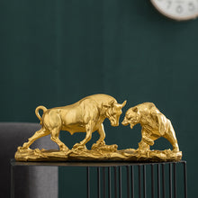 Load image into Gallery viewer, Golden Bull &amp; Bear Statues
