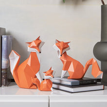 Load image into Gallery viewer, Geometric Orange Fox Figurine
