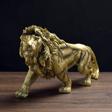 Load image into Gallery viewer, Golden Lion King Statue
