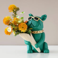 Load image into Gallery viewer, Cool Bulldog Statue Vase
