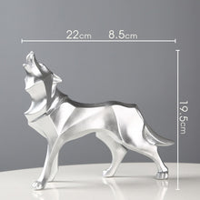 Load image into Gallery viewer, Geometric Wolf Figurines
