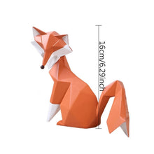 Load image into Gallery viewer, Geometric Orange Fox Figurine
