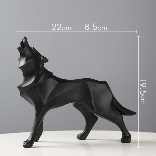 Geometric Wolf Figurines