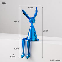 Load image into Gallery viewer, Abstract Bookshelf Rabbit Decor
