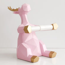 Load image into Gallery viewer, Geometric Elephant/Deer Toilet Roll Holder
