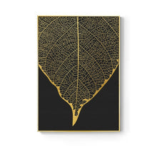 Load image into Gallery viewer, Nordic Golden Abstract Leaf
