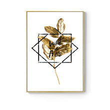 Load image into Gallery viewer, Nordic Golden Abstract Leaf
