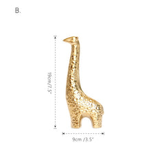 Load image into Gallery viewer, Golden Ceramic abstract Animal Figurines
